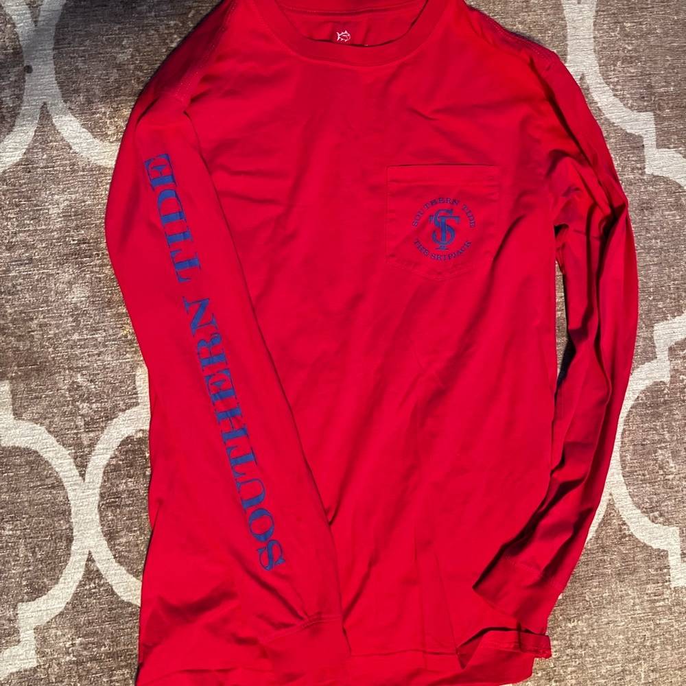 Hot Pink Southern Tide Long Sleeve Tee